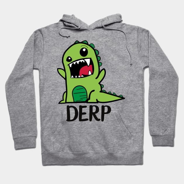 Derp Dinosaur Hoodie by DANPUBLIC